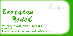 bertalan medek business card